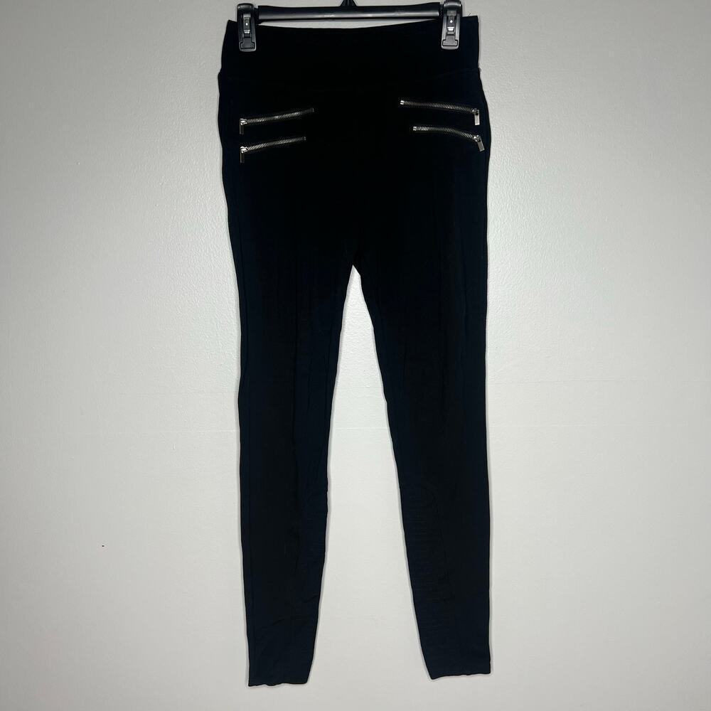 Abercrombie & Fitch Womens Black Leggings Skinny Pants Front Zipper Pockets Sz S
